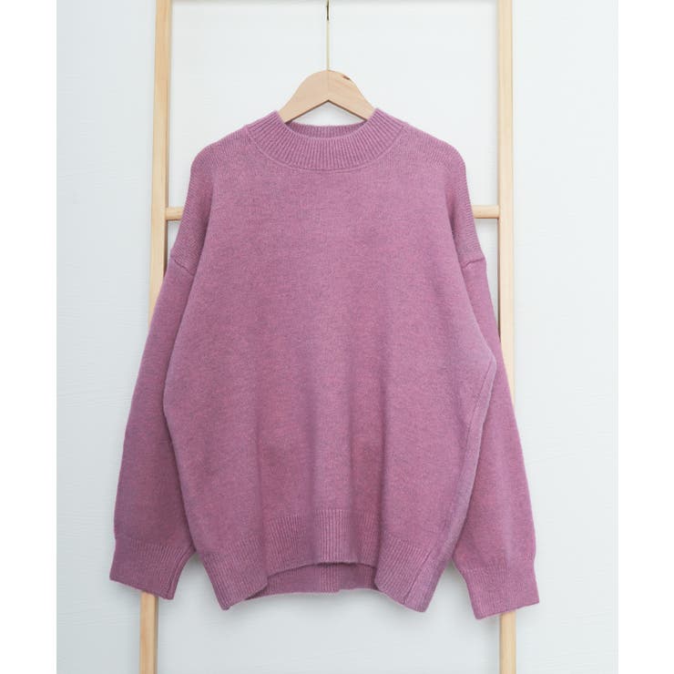 パープル | ニットセーター カラーニット 長袖 秋冬 | Miniministore