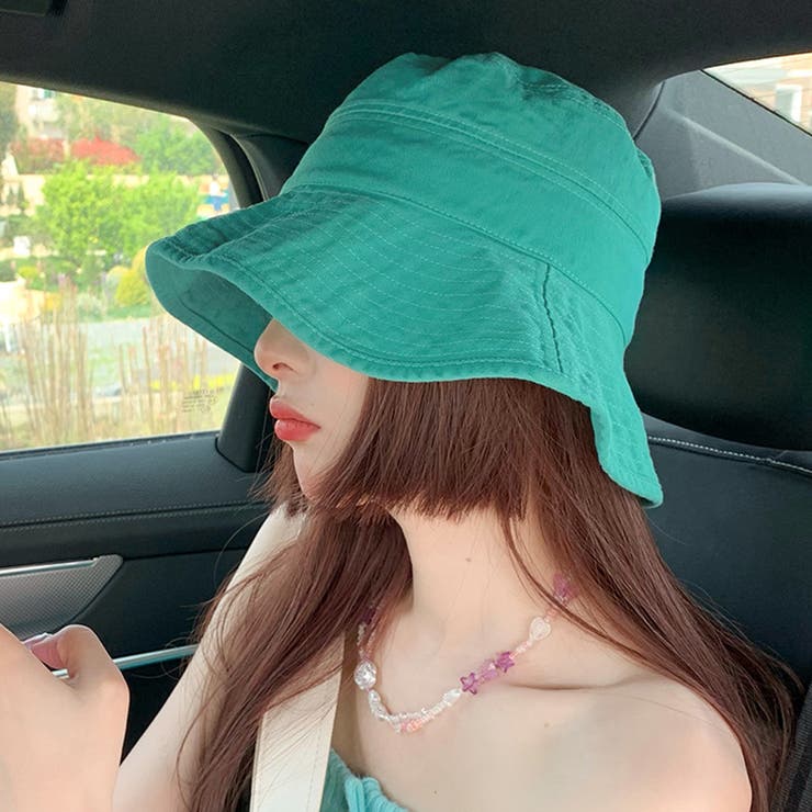 ブルーグリーン | バケットハット 小顔 UV対策帽子 韓国 | Miniministore