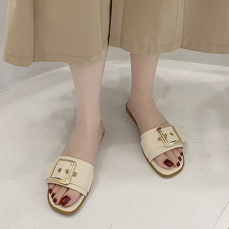 ベージュ | サマー 美脚 ローヒール かかとなし | SUNSHINE CLOSET