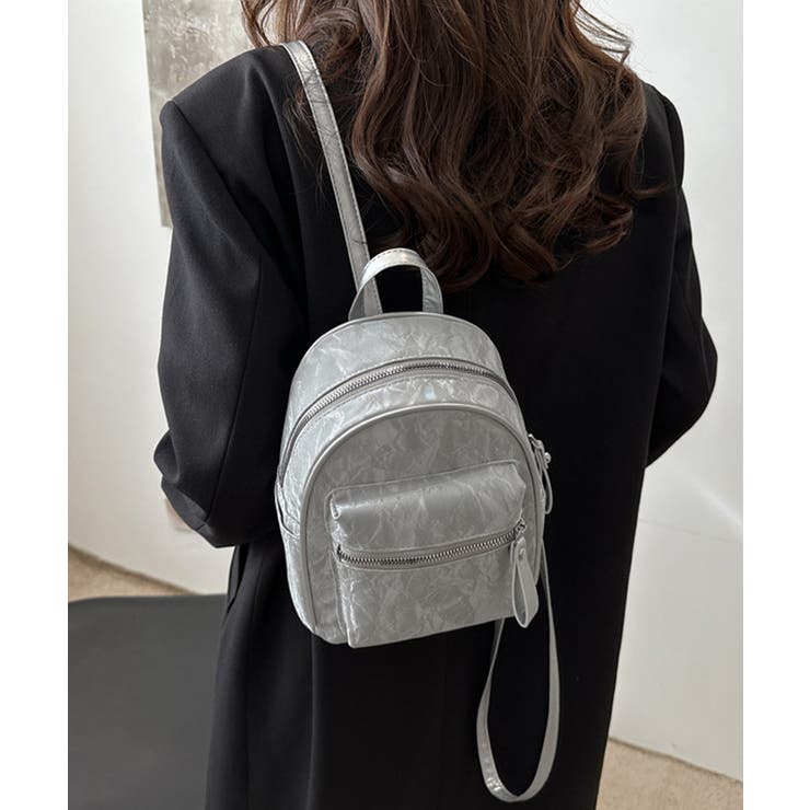 グレー | ミニリュックサック コンパクトバッグ 黒 | Miniministore