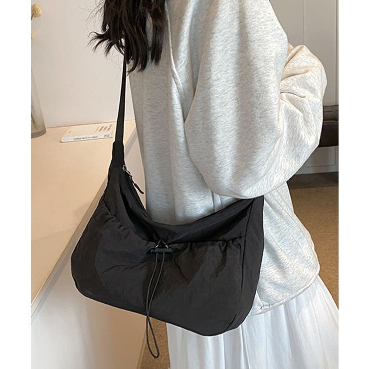 ブラック | ショルダーバッグ ナイロン 無地 軽量 | SUNSHINE CLOSET