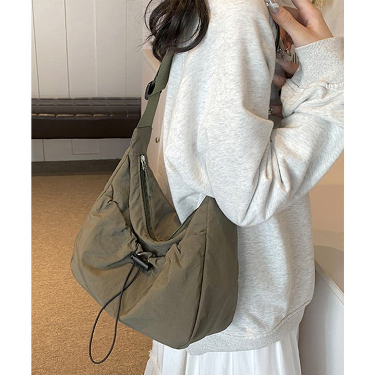 カーキ | ショルダーバッグ ナイロン 無地 軽量 | SUNSHINE CLOSET