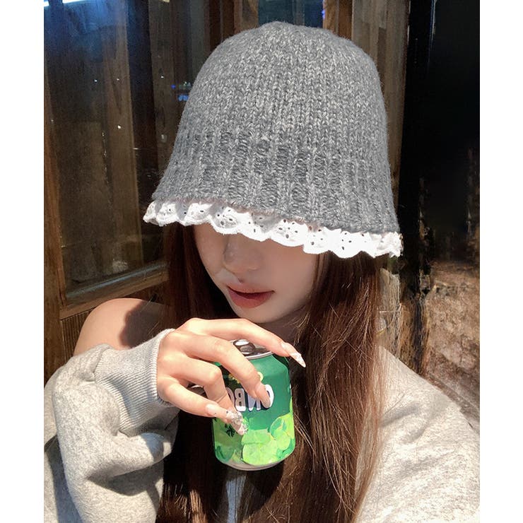 グレー | ニットハット レース レディース | SUNSHINE CLOSET