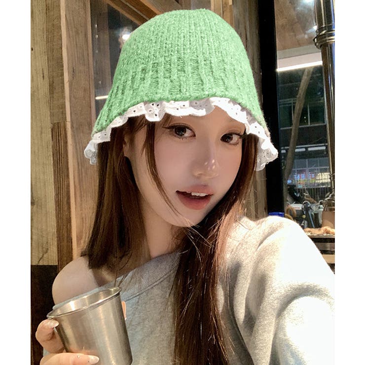 ミント | ニットハット レース レディース | SUNSHINE CLOSET