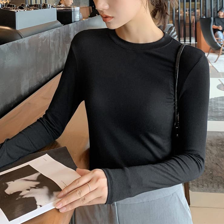 ブラック | 長袖Tシャツ 無地 レディース トップス | SUNSHINE CLOSET