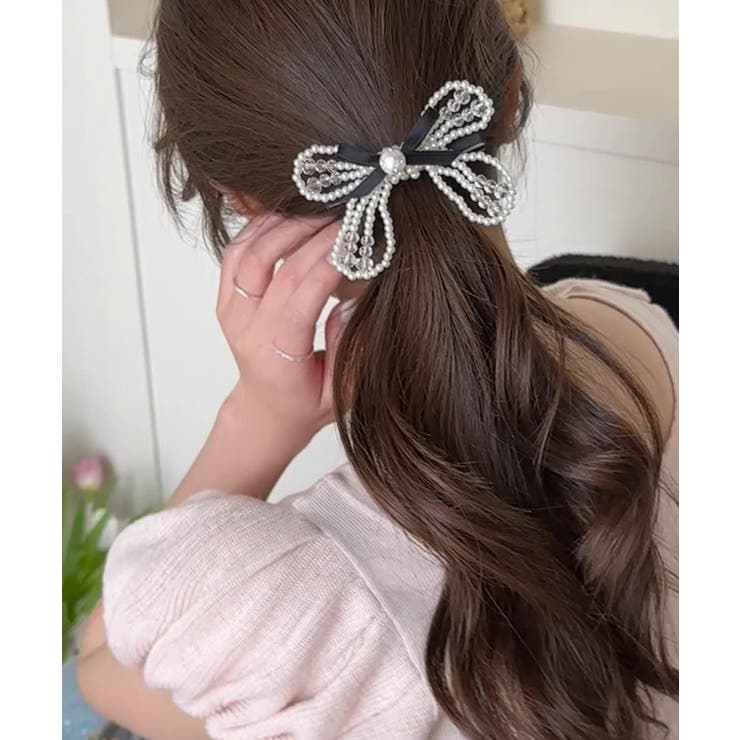 B（クリップ） | シュシュ クリップ パール 蝶結び | Miniministore