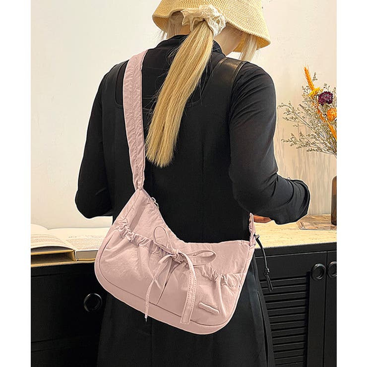 ピンク | ショルダーバッグ 斜めがけバッグ リボン | SUNSHINE CLOSET