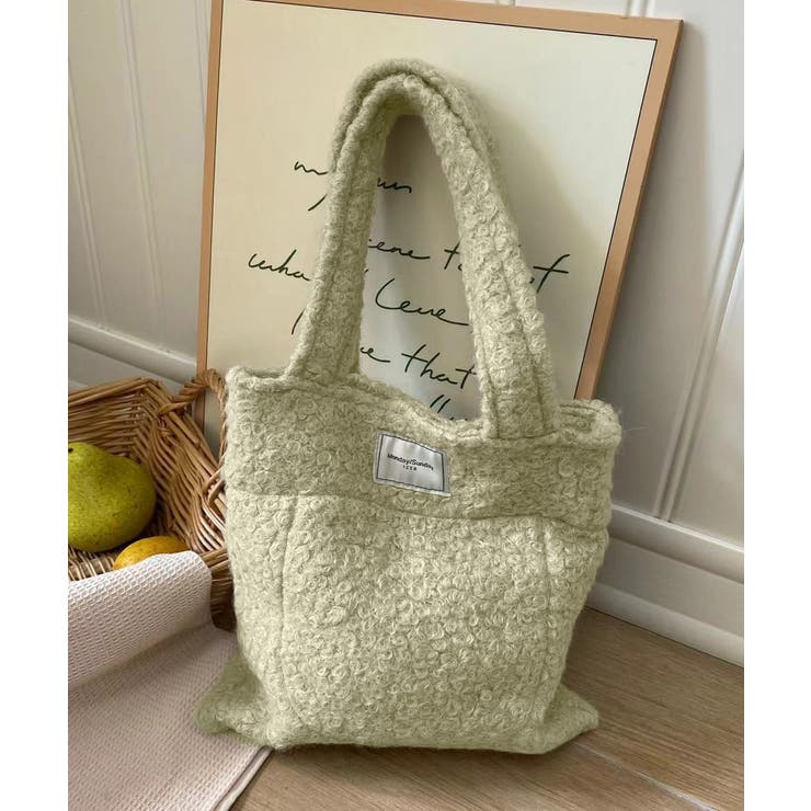 ミント | ボアトートバッグ ミニ 無地 軽量 秋冬 | Miniministore