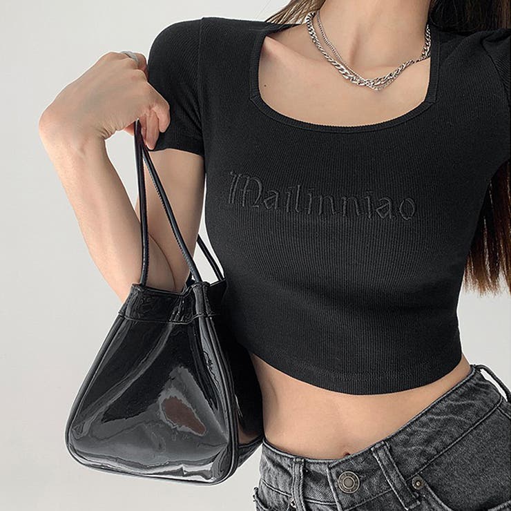 ブラック | ショートTシャツ レディース 韓国風 | Miniministore
