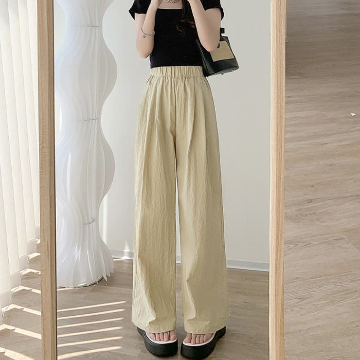 ベージュ | リラックスパンツ レディース 薄手6色 | Miniministore