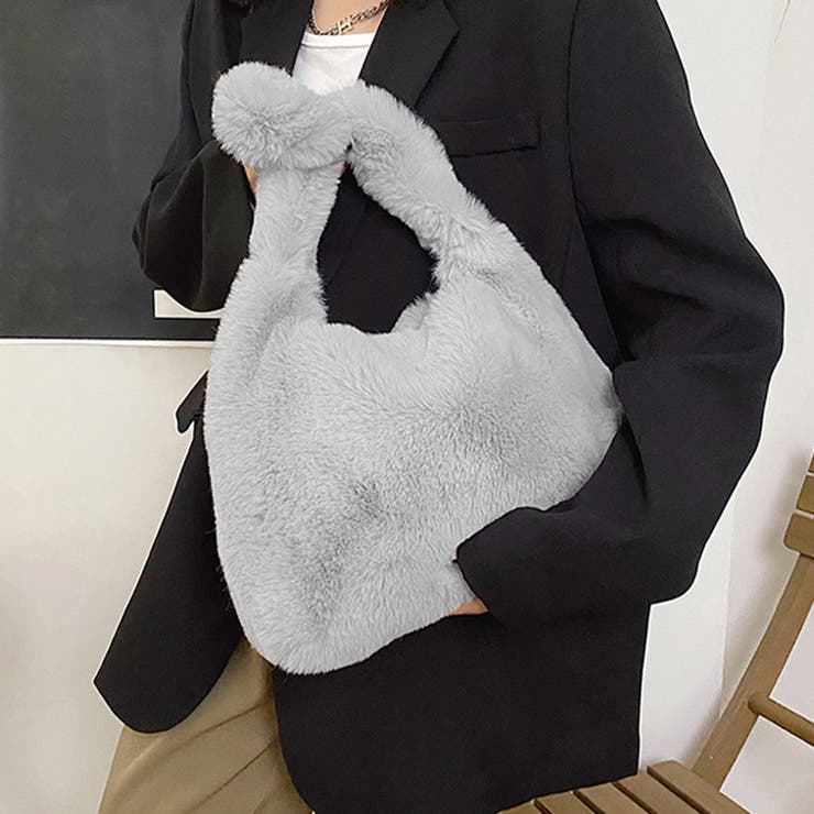 ライトグレー | ファートートバッグ ハンドバッグ 韓国 オフィスカジュアル | Miniministore