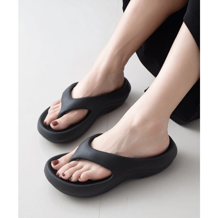 ブラック | ビーチサンダル レディース 軽量靴 | Miniministore