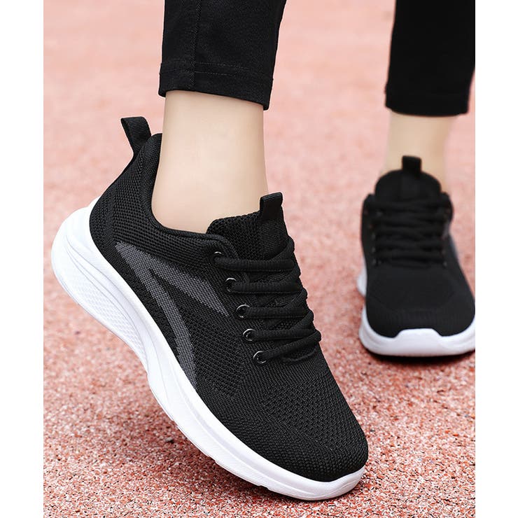 ブラック | スニーカー レースアップ ローカット靴 | Miniministore