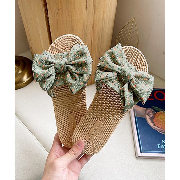 ミント | ビーチサンダル スリッパ 小花柄 夏 | Miniministore