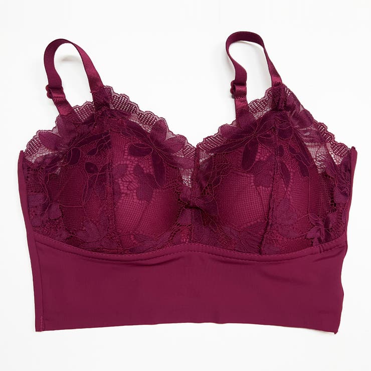 ワインレッド | ハーフトップ ノンワイヤ ブラジャー | Miniministore