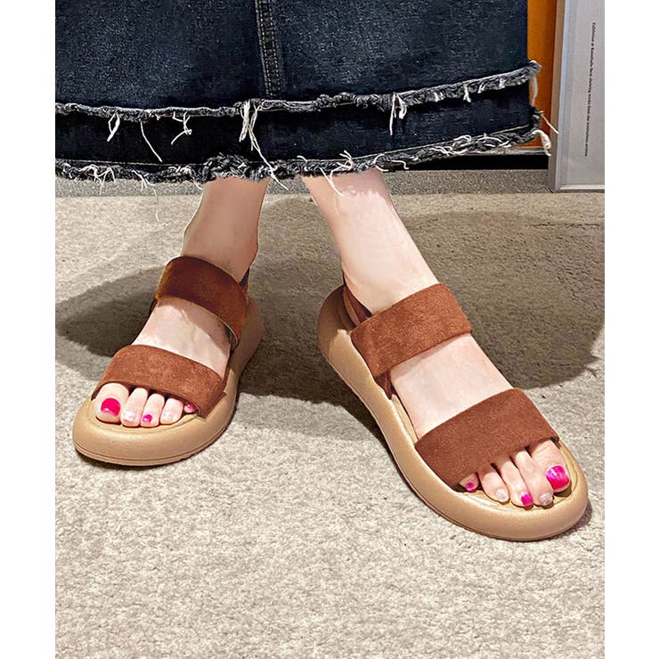 キャメル | 厚底サンダル ビーチサンダル 美脚 夏靴 | Miniministore
