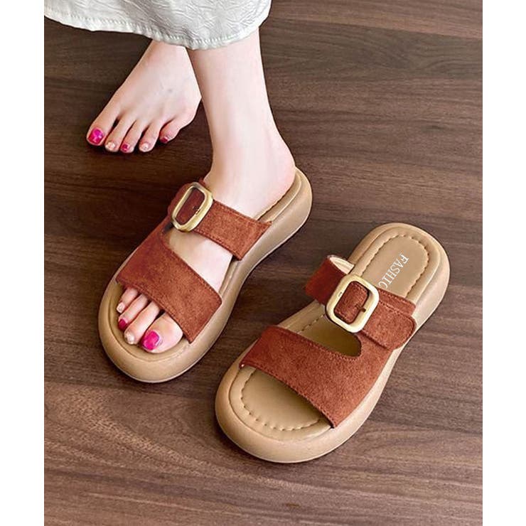 キャメル | 厚底 ミュールサンダル レディース 夏 | Miniministore