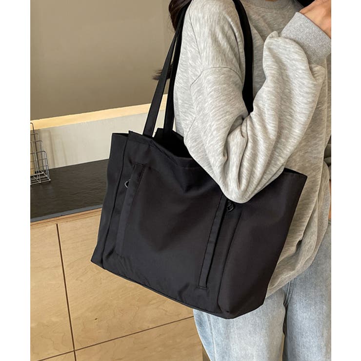 ブラック | トートバッグ レディース 大容量 無地 | Miniministore