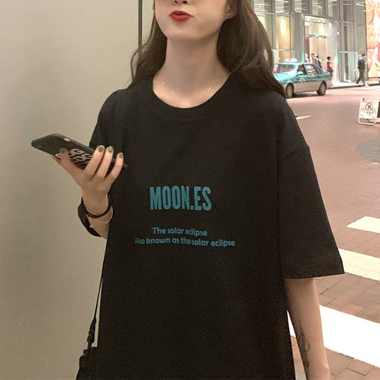 半袖Tシャツ レディース 韓国 英字ロゴ[品番：II000006945