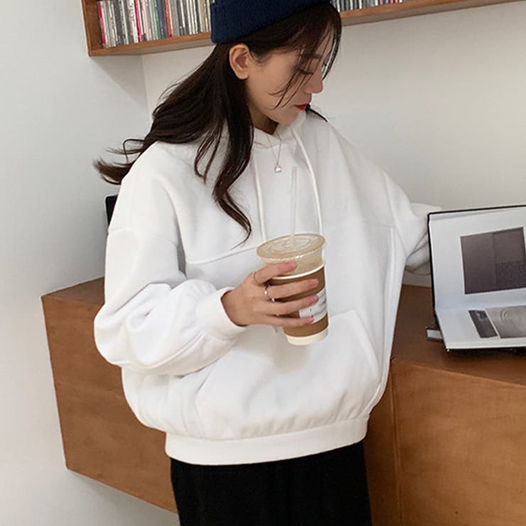 上品 スウェット パーカー 韓国風[品番：II000007696 裏起毛 Mサイズ