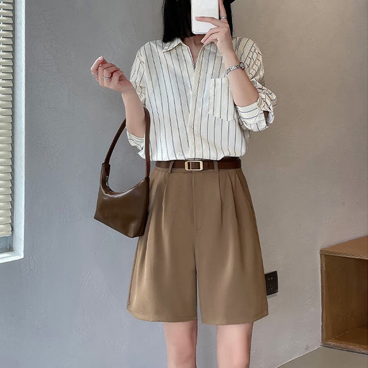 無地ハーフパンツ レディース 春夏 オフィスカジュアル[品番