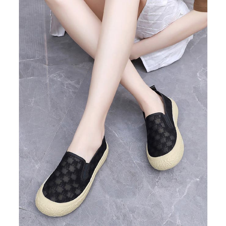 厚底 メッシュスリッポン 軽量スニーカー | Miniministore | 詳細画像6 
