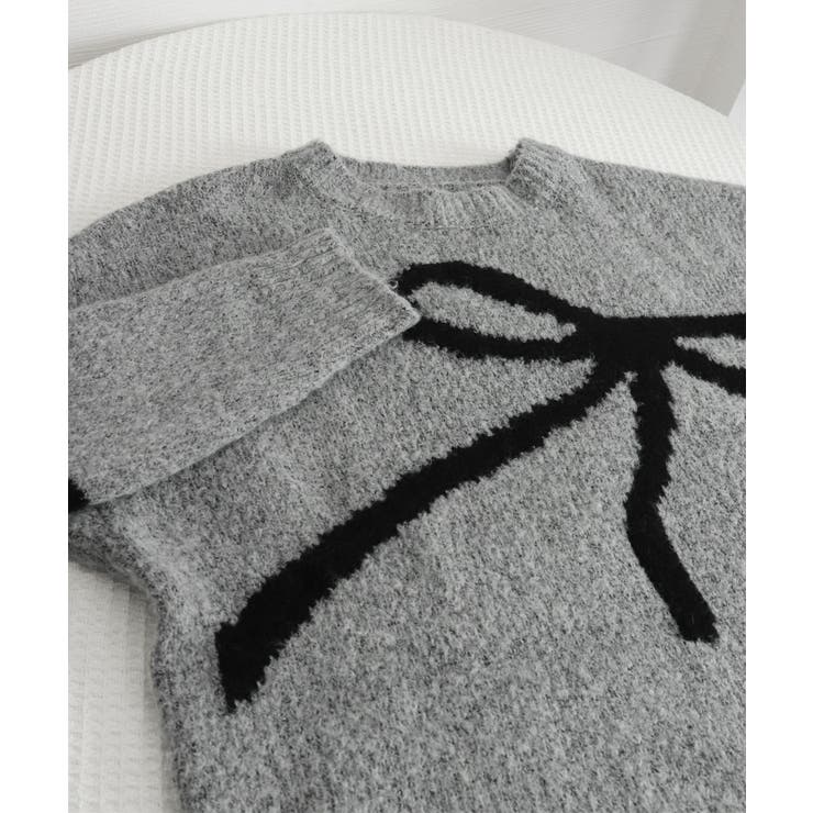 リボン柄ニット セーター プルオーバー | Miniministore | 詳細画像23 