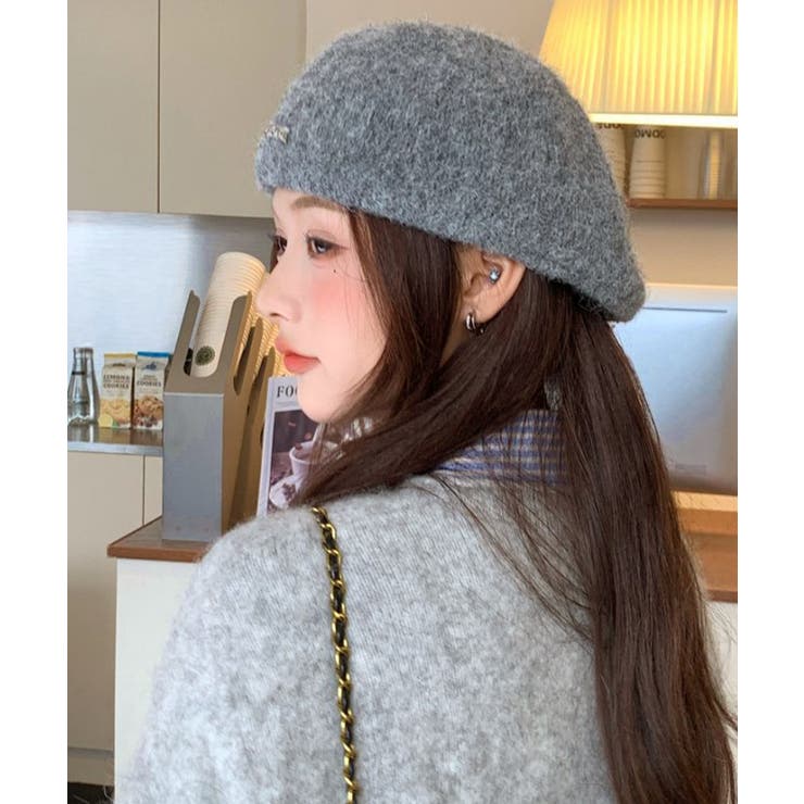 ベレー帽 起毛 英字ロゴ レディース | Miniministore | 詳細画像16 