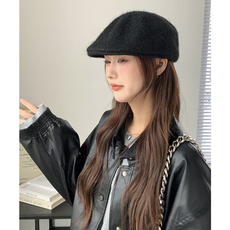 ベレー帽 起毛 英字ロゴ レディース | Miniministore | 詳細画像4 
