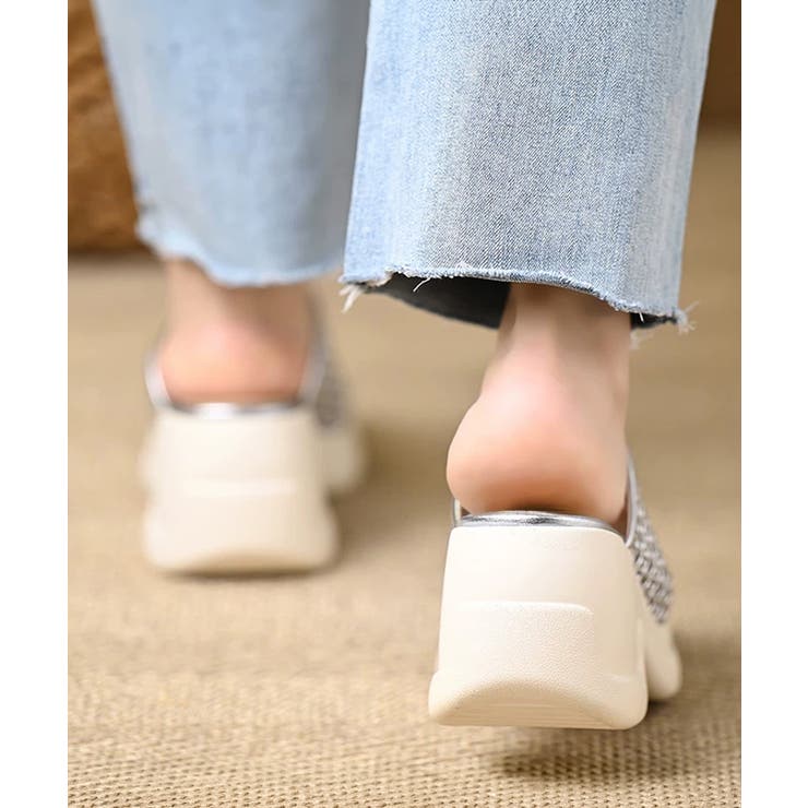 厚底 メッシュ ミュールサンダル 韓国風 | Miniministore | 詳細画像16 