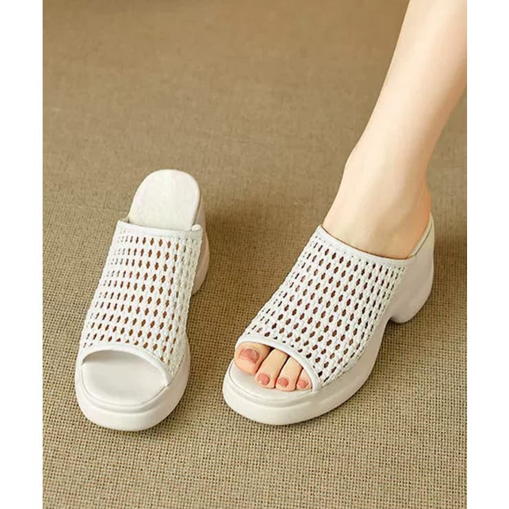 厚底 メッシュ ミュールサンダル 韓国風 | Miniministore | 詳細画像7 