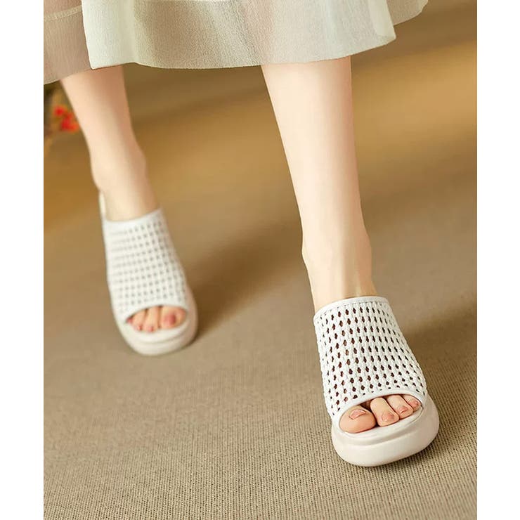 厚底 メッシュ ミュールサンダル 韓国風 | Miniministore | 詳細画像8 