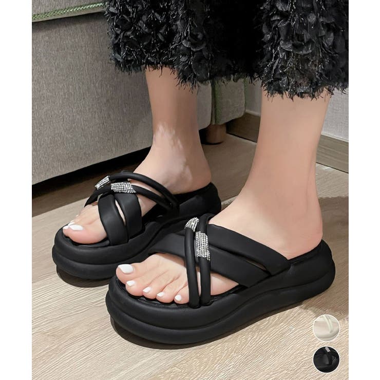 厚底サンダル ミュールサンダル 美脚夏靴 | Miniministore | 詳細画像1 