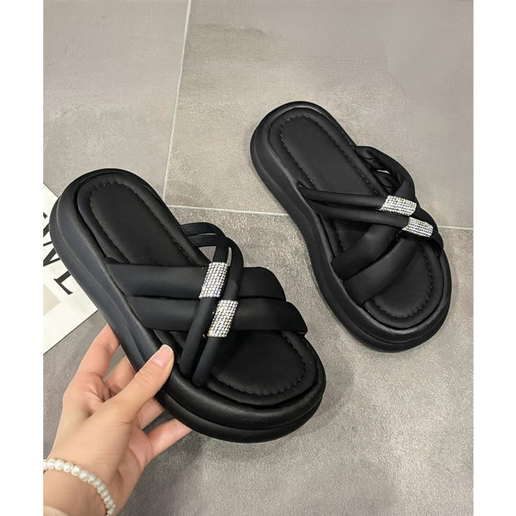 厚底サンダル ミュールサンダル 美脚夏靴 | Miniministore | 詳細画像12 