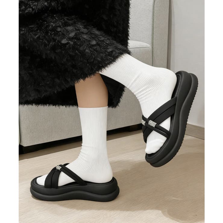 厚底サンダル ミュールサンダル 美脚夏靴 | Miniministore | 詳細画像8 