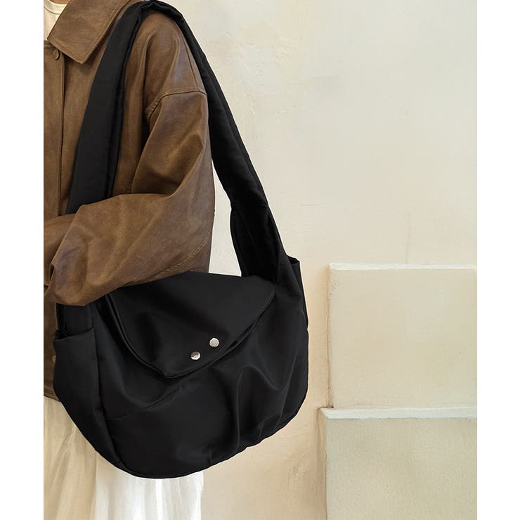 ショルダーバッグ A4大容量 ナイロン黒 | Miniministore | 詳細画像4 