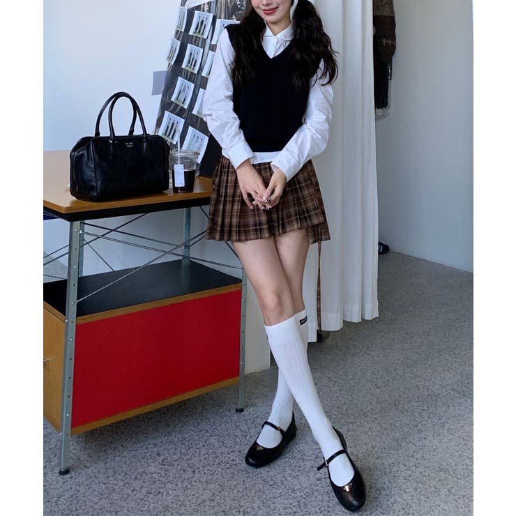 ニットベスト Vネック 重ね着 春秋冬 | Miniministore | 詳細画像10 