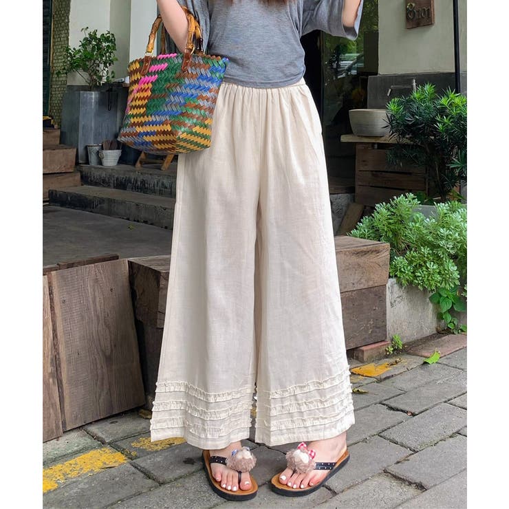 ワイドパンツ フリル レディース 春夏 | Miniministore | 詳細画像2 
