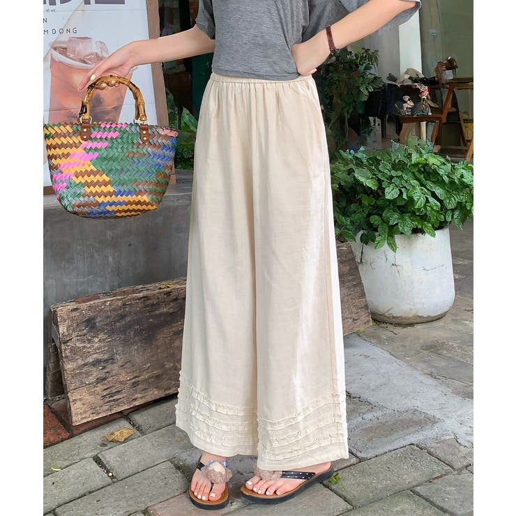 ワイドパンツ フリル レディース 春夏 | Miniministore | 詳細画像3 