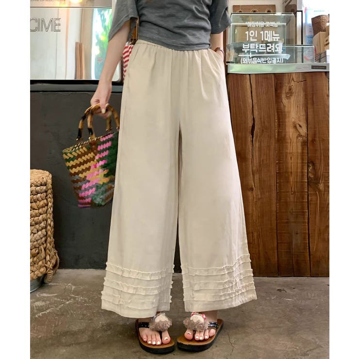 ワイドパンツ フリル レディース 春夏 | Miniministore | 詳細画像5 