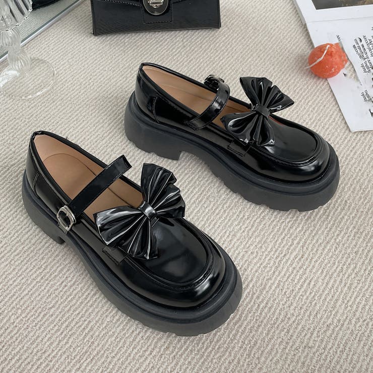 【美品】Mollini /モリーニ 厚底ローファー ブラック 38 d207_02.jpg
