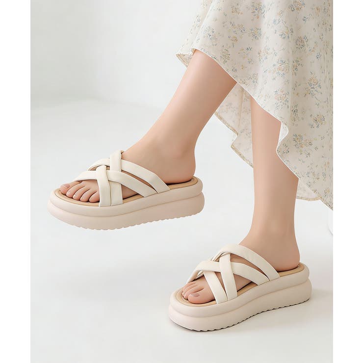 厚底サンダル クロスサンダル 美脚 夏 | Miniministore | 詳細画像13 