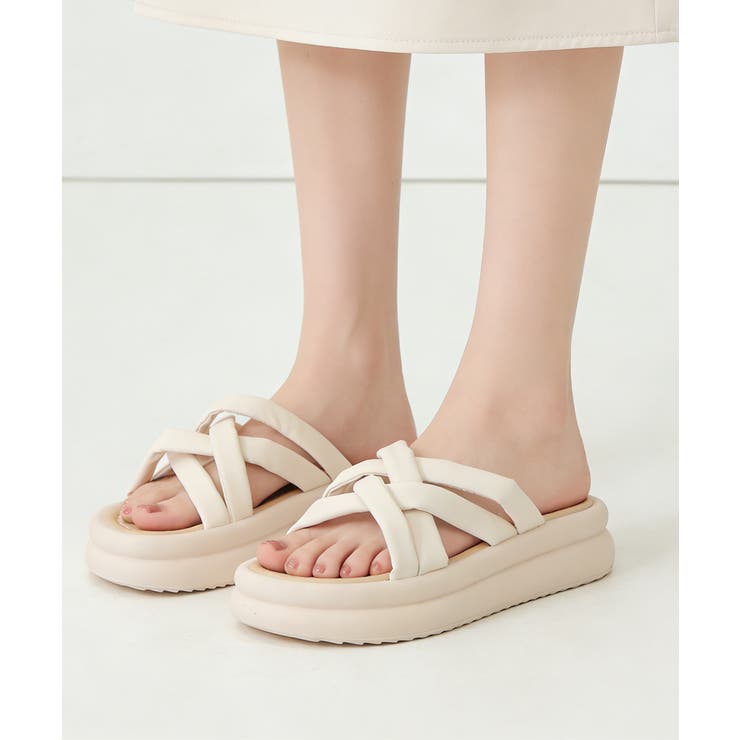 厚底サンダル クロスサンダル 美脚 夏 | Miniministore | 詳細画像14 