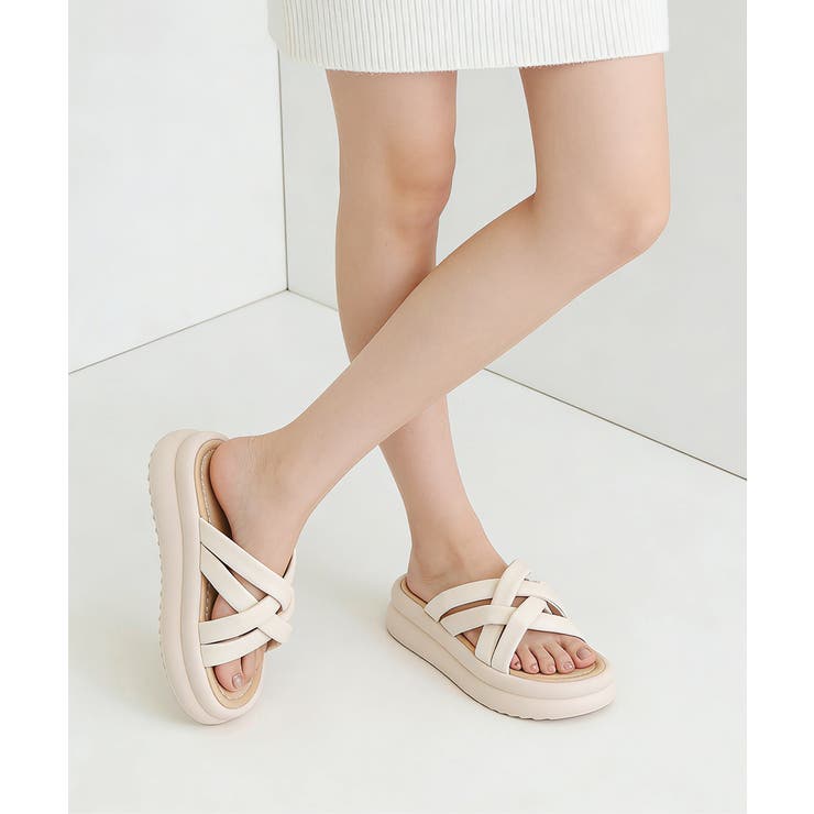 厚底サンダル クロスサンダル 美脚 夏 | Miniministore | 詳細画像15 
