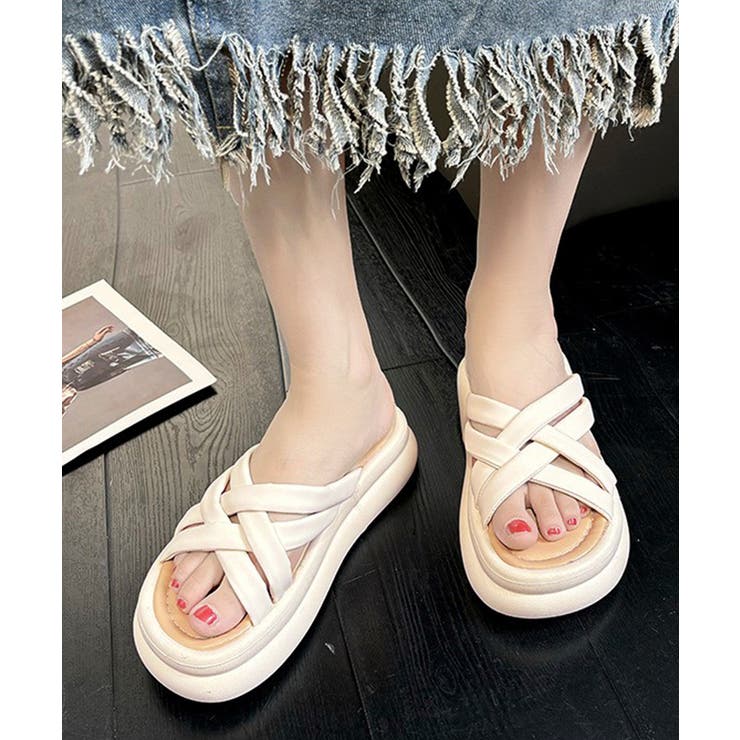 厚底サンダル クロスサンダル 美脚 夏 | Miniministore | 詳細画像8 