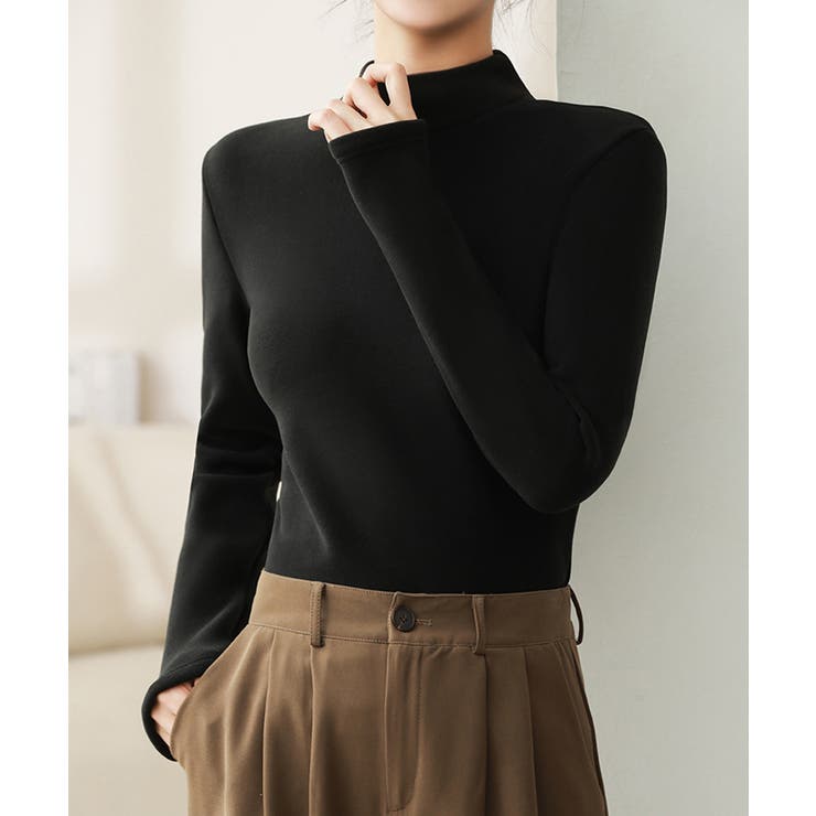 無地インナー 裏起毛 カットソー 保温 | Miniministore | 詳細画像11 