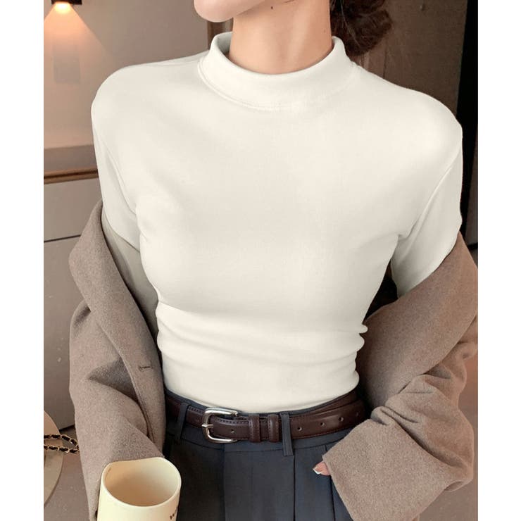 無地インナー 裏起毛 カットソー 保温 | Miniministore | 詳細画像2 