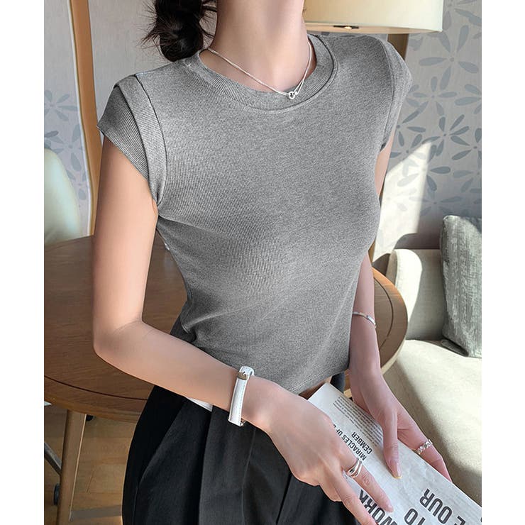 半袖Tシャツ クロップド丈 丸首 夏服 | Miniministore | 詳細画像3 