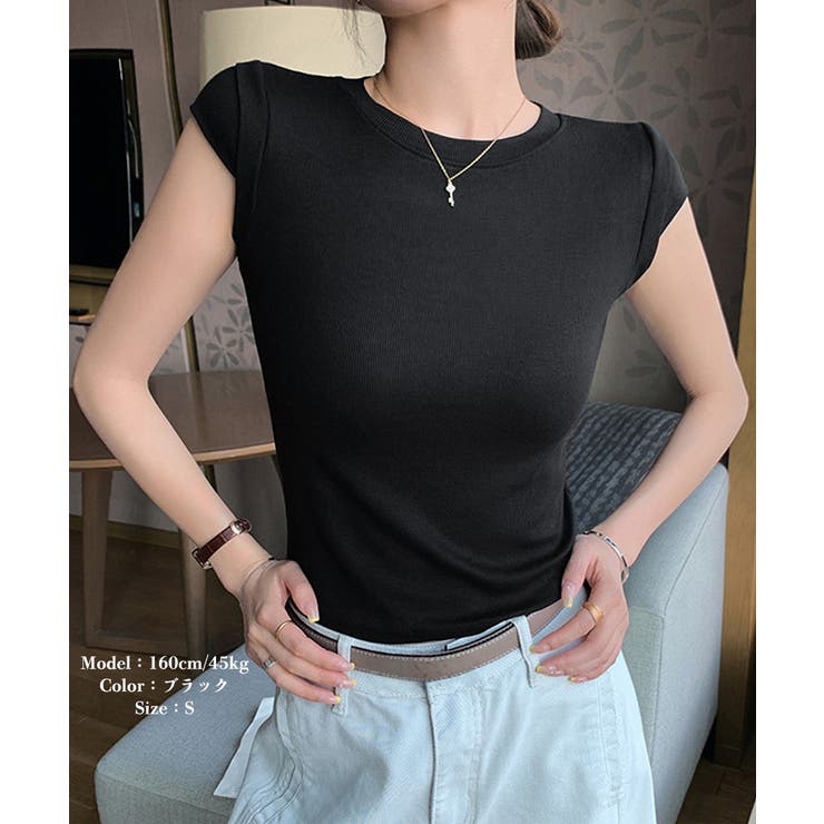 半袖Tシャツ クロップド丈 丸首 夏服 | Miniministore | 詳細画像5 