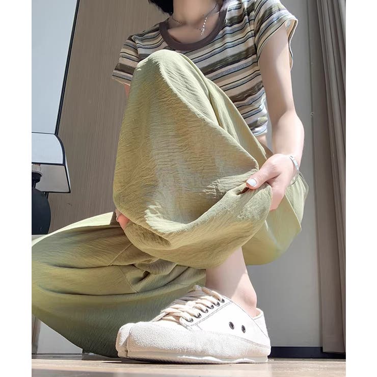 セミワイドパンツ レディース 無地 薄手 | Miniministore | 詳細画像12 